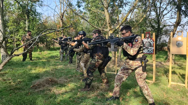 Allenamento posizioni in caccia